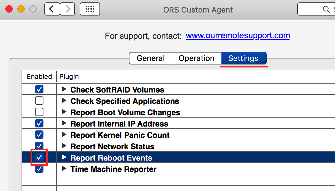 Configuring optional reboot alerts