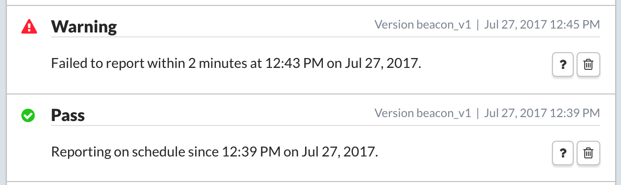 A computer is offline for more than two minutes.